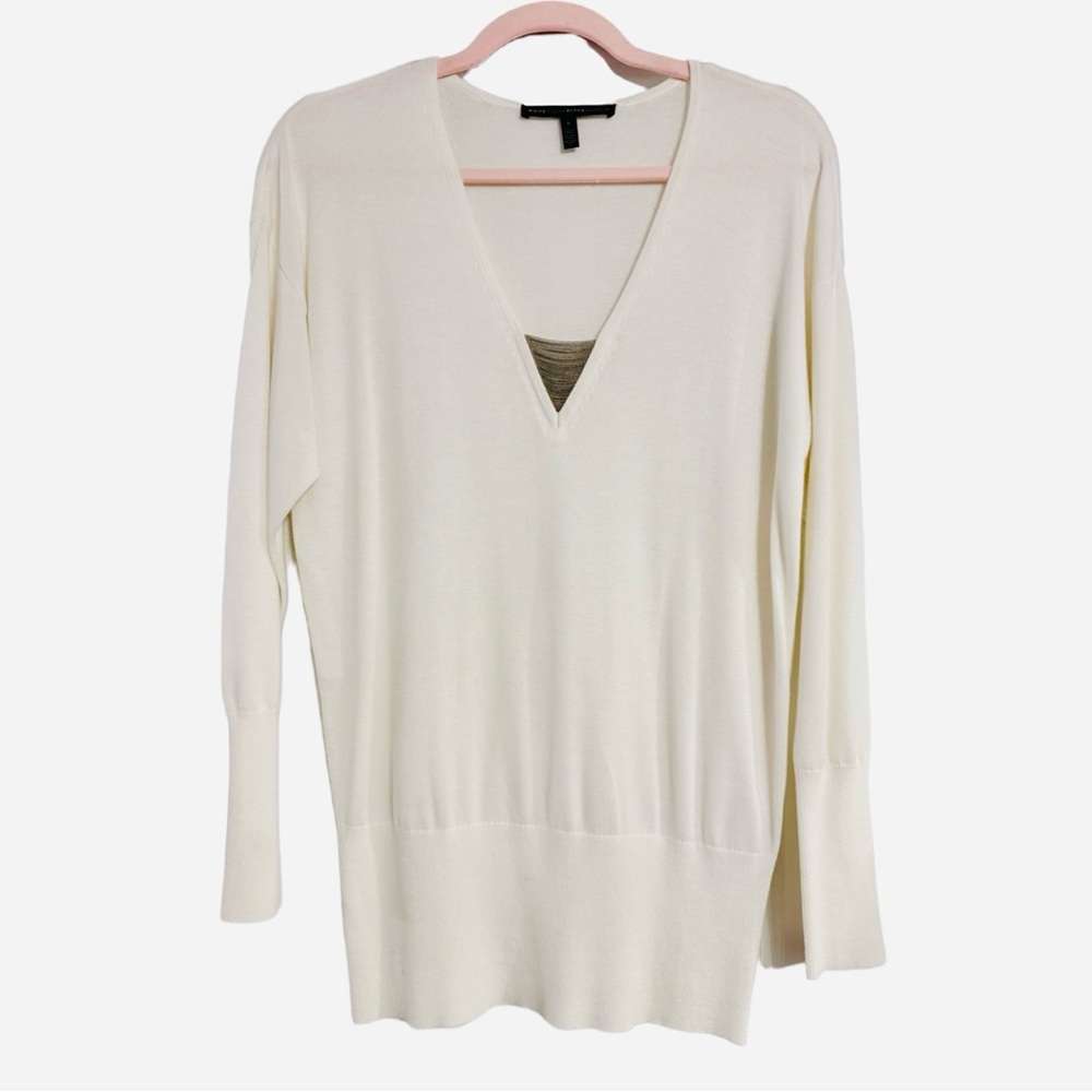 WHBM V-Neck Tunic Sweater